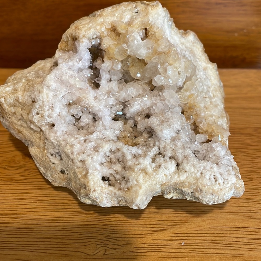 Beautiful Sparkly Golden Healer Quartz Geode- Reiki- Meditation- Decor